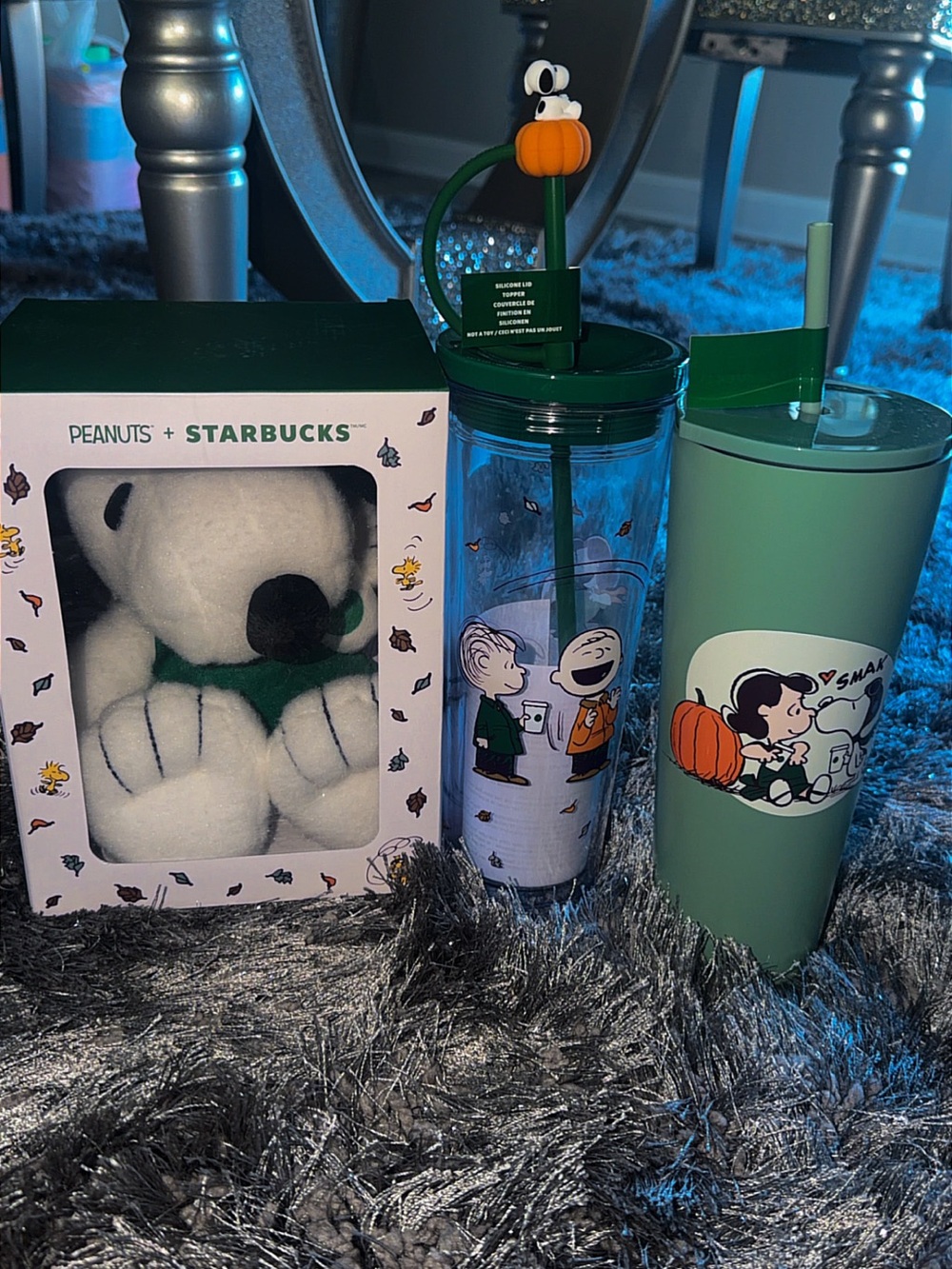 Peanuts x Starbucks Green Drink Tumbler and Plush Gift Set